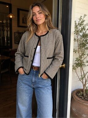 Joie Plaid Preppy jacket size medium
